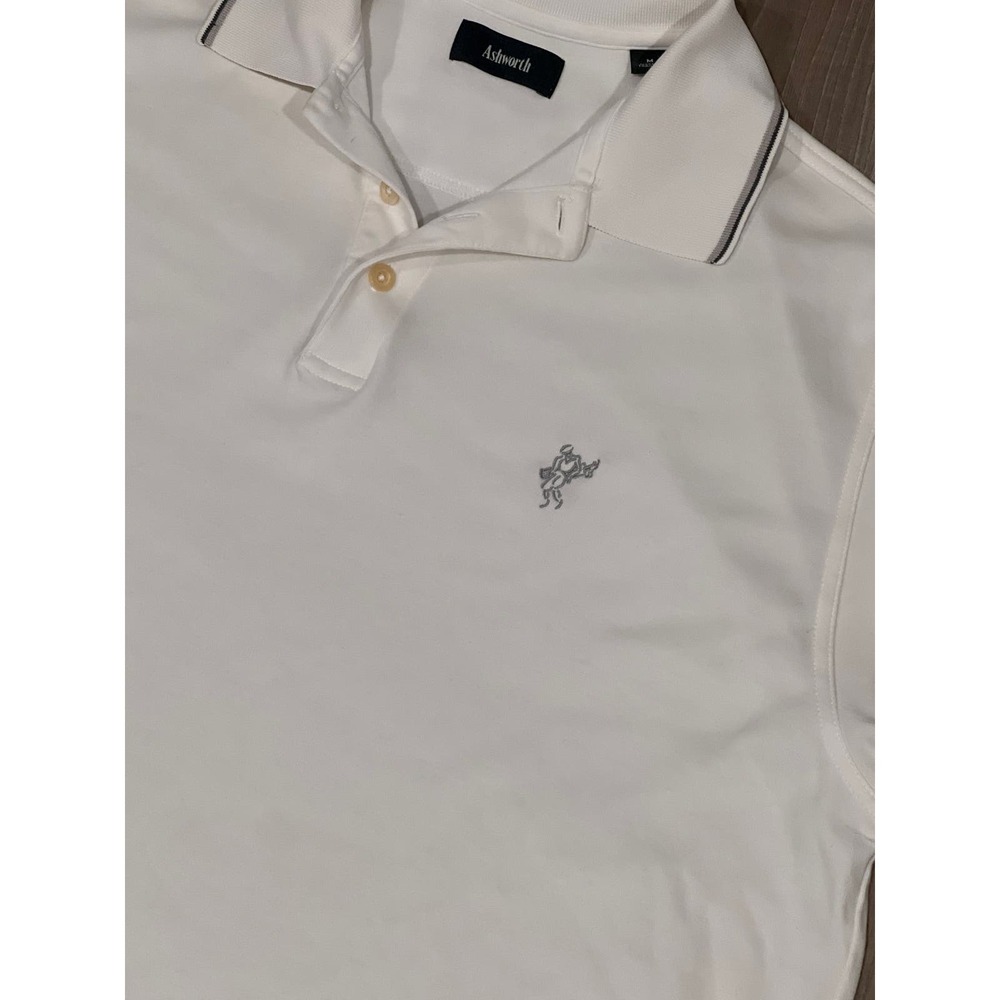 Ashworth Cream Golf‎ Shirt Size M 846-W - Picture 3 of 5